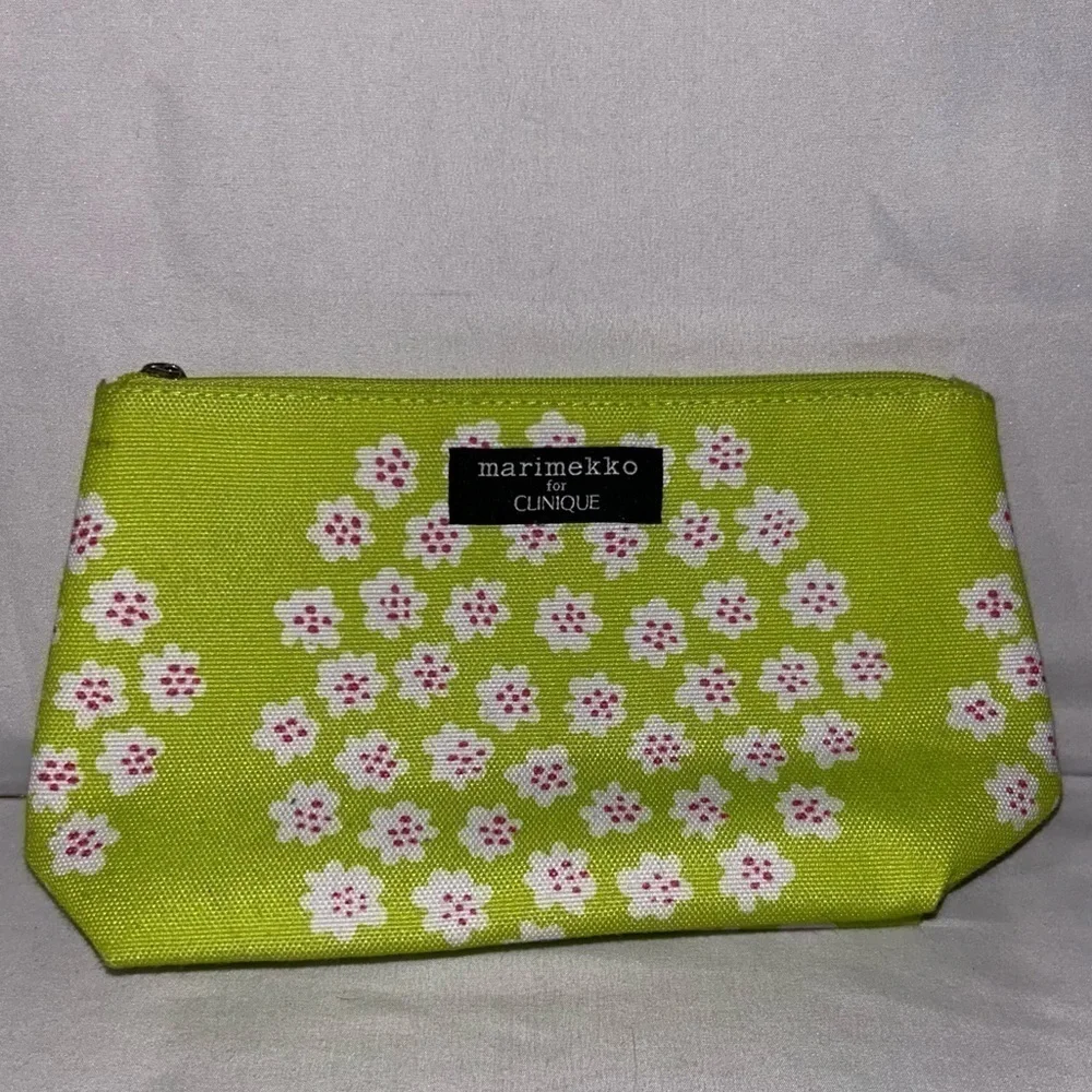 Marimekko for Clinique Bag Makeup Holder Cometic Bag Floral Zipper Pouch Carrier